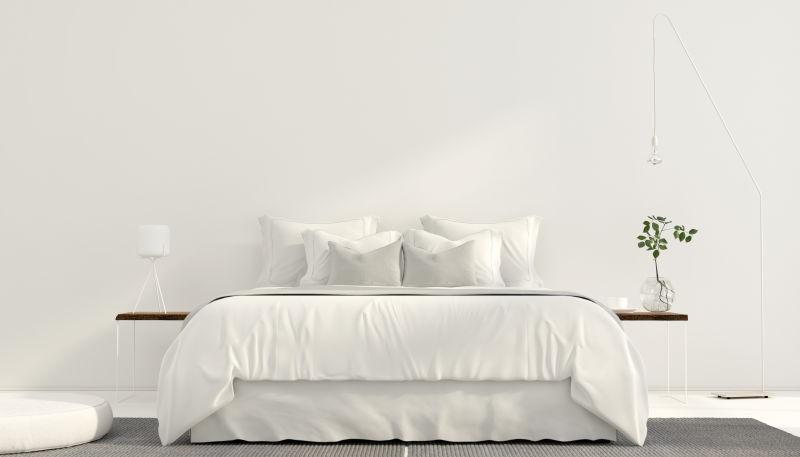 白色大床的简约的卧室设计