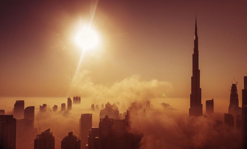 迪拜雾风景