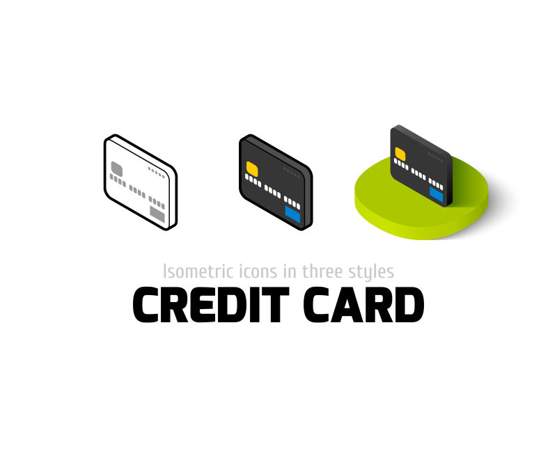矢量卡通信用卡创意图标设计