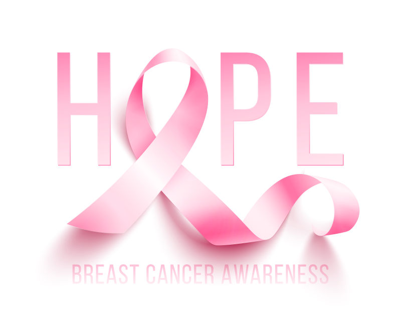 矢量乳腺癌概念的海报设计