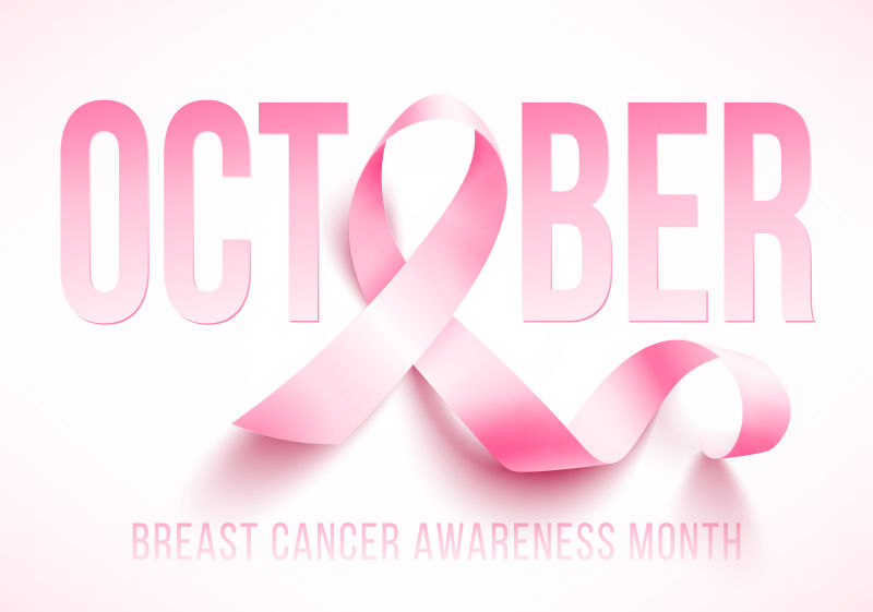 创意矢量乳腺癌的宣传预防海报设计