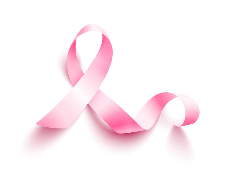 创意乳腺癌概念的矢量粉色丝带背景