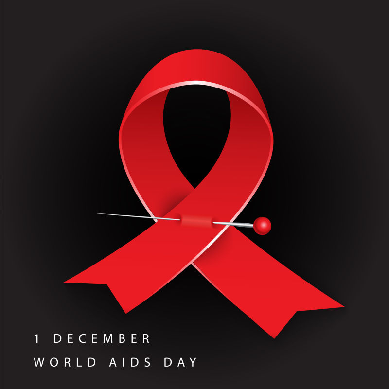 创意艾滋病概念矢量宣传海报