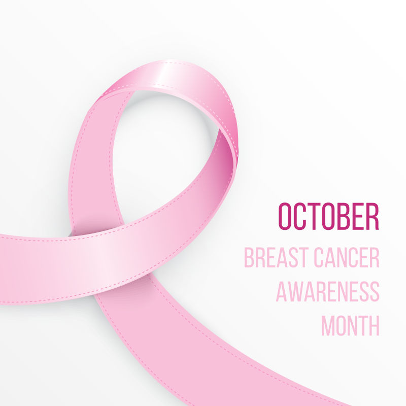 乳腺癌概念的创意矢量背景海报