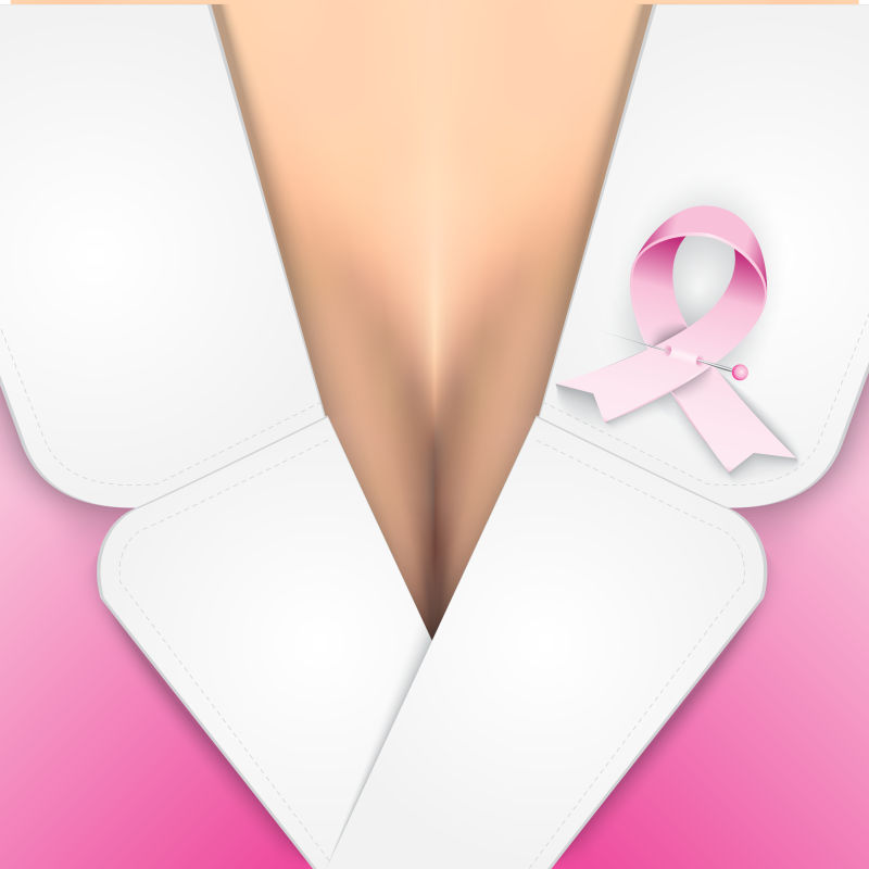 矢量宣传乳腺癌概念的插图