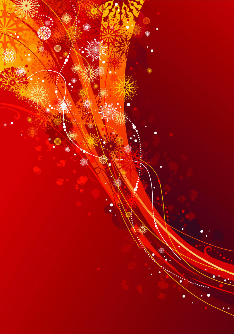 抽象的红色圣诞背景矢量设计