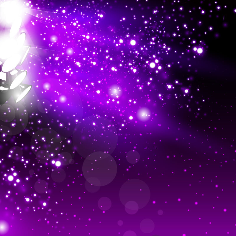 紫色抽象舞台灯光矢量背景