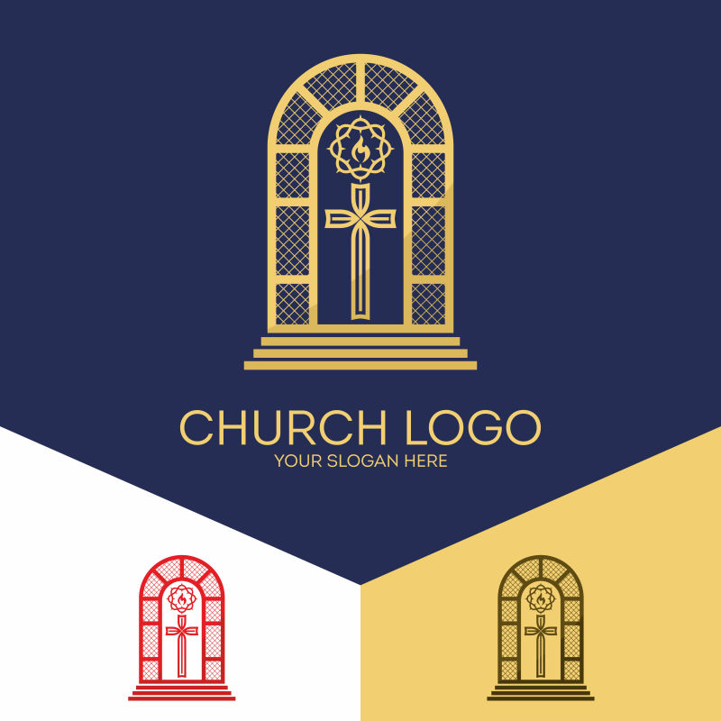 矢量创意教堂标志设计
