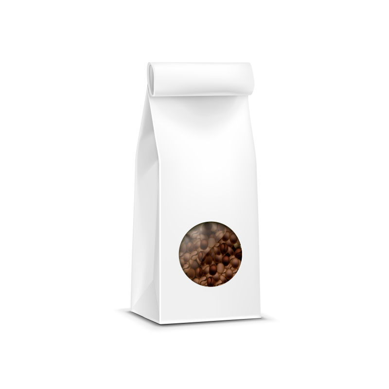 创意矢量咖啡空白包装袋设计