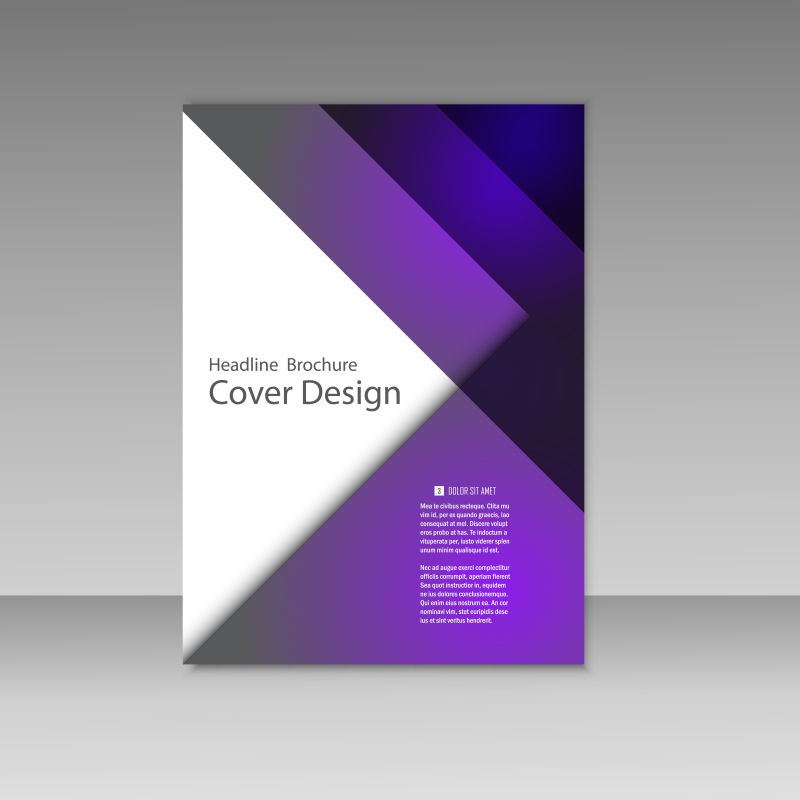 创意矢量现代紫色几何元素的封面设计背景