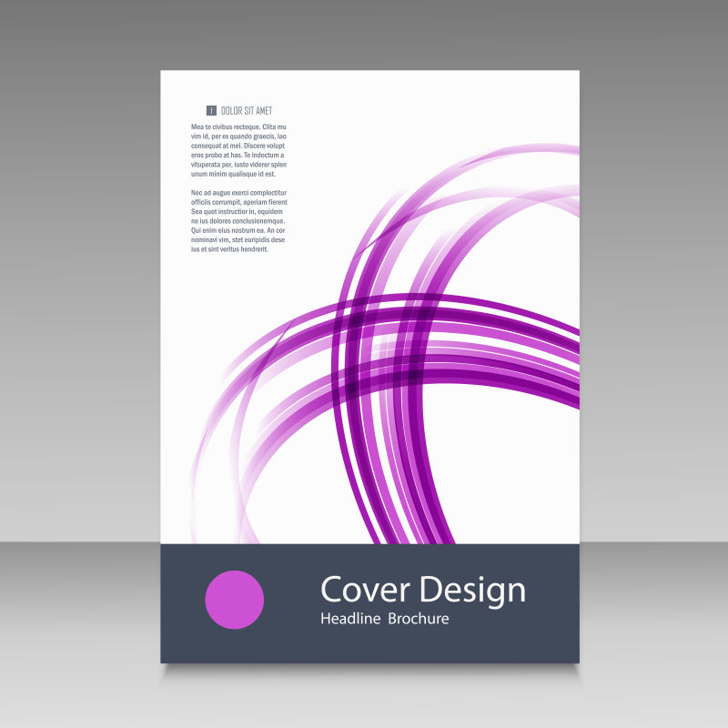 抽象矢量紫色线性封面设计