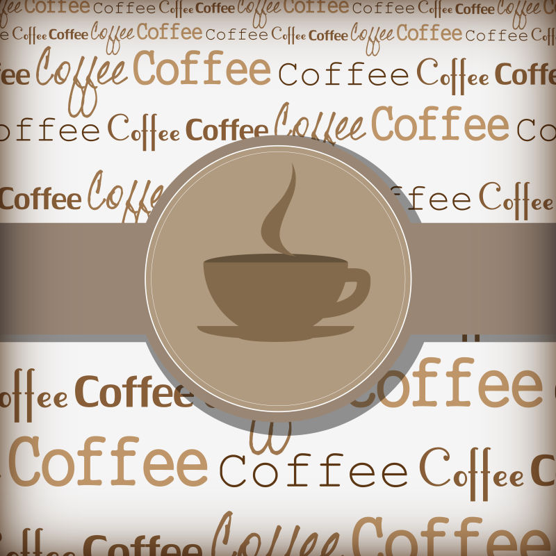 矢量咖啡元素的设计插图