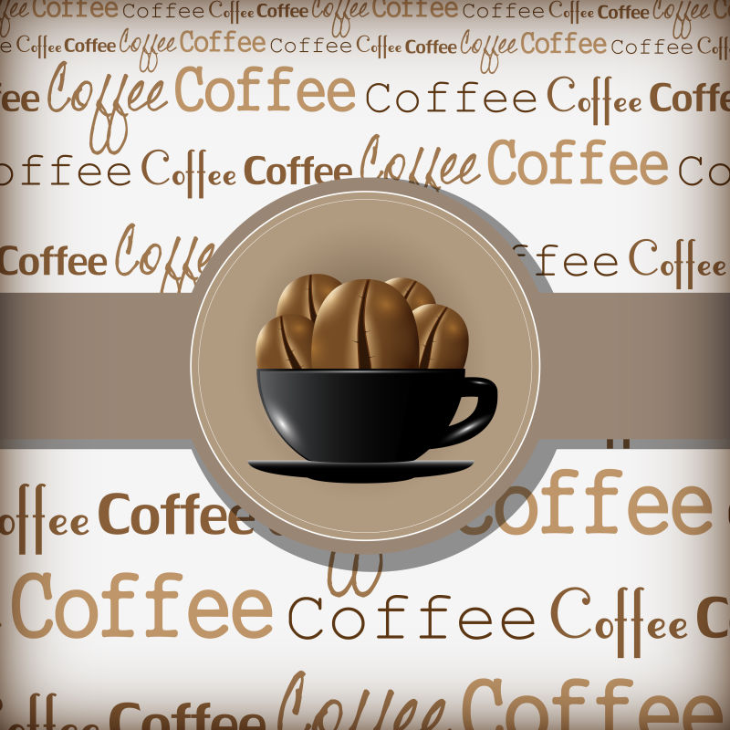 创意矢量咖啡主题的插图设计