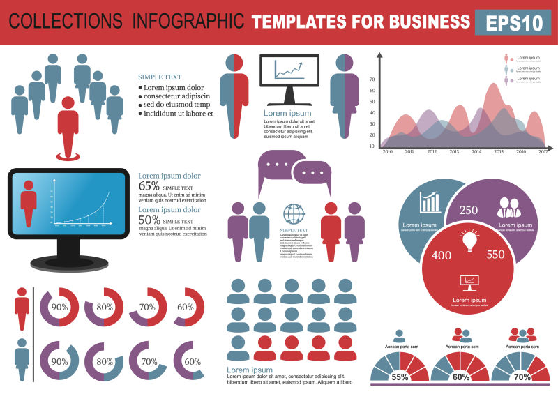 创意矢量商业信息图表设计元素