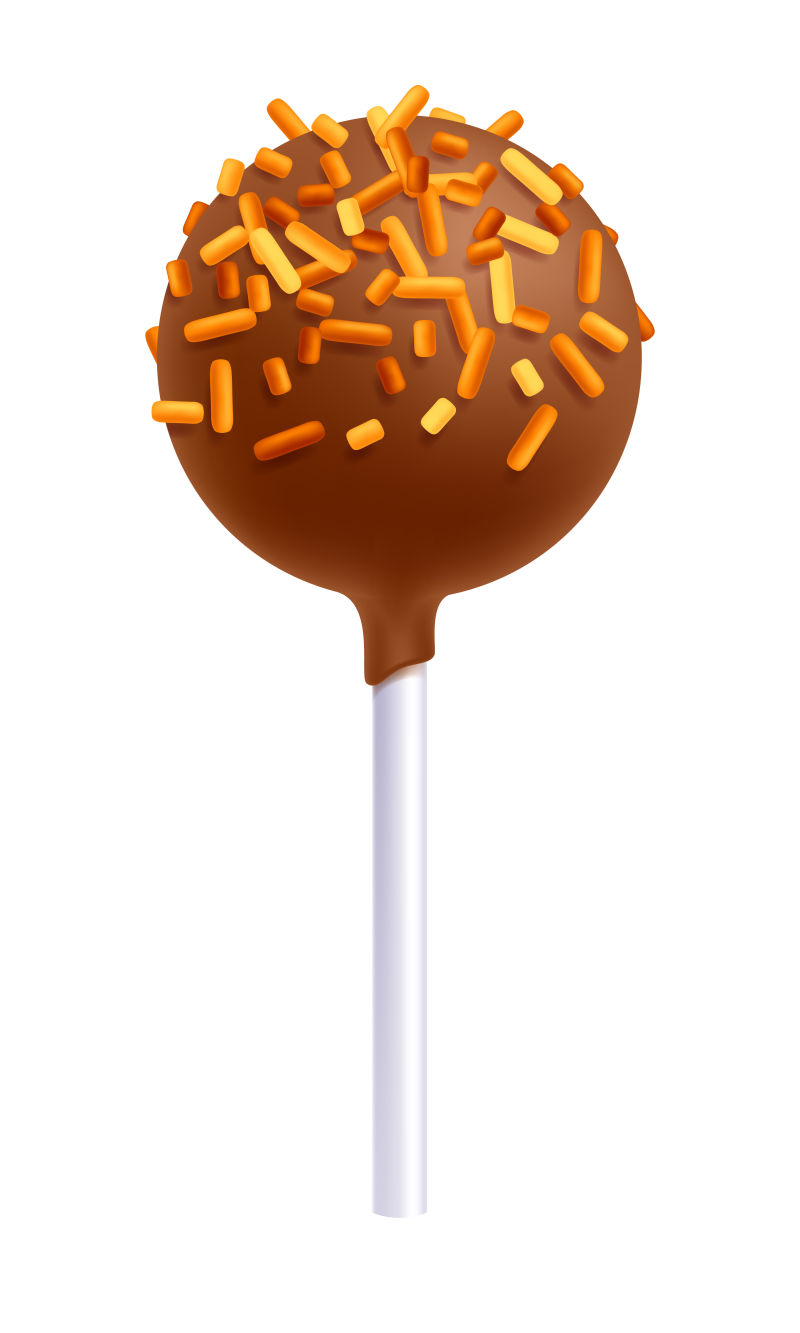 矢量巧克力棒棒糖插图设计