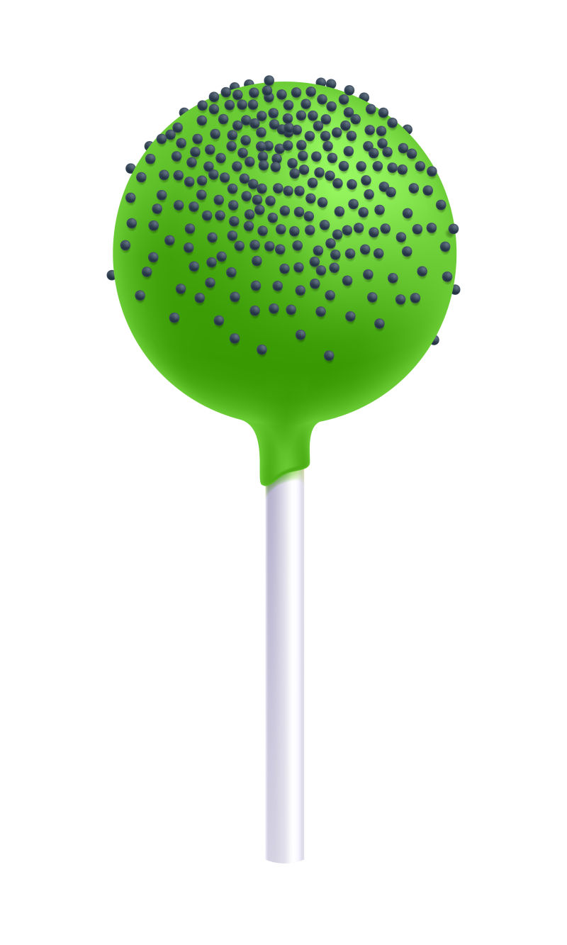 创意矢量绿色棒棒糖设计