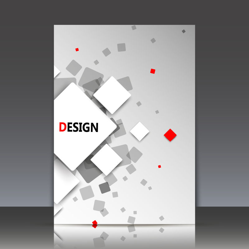 创意矢量抽象方形的封面设计