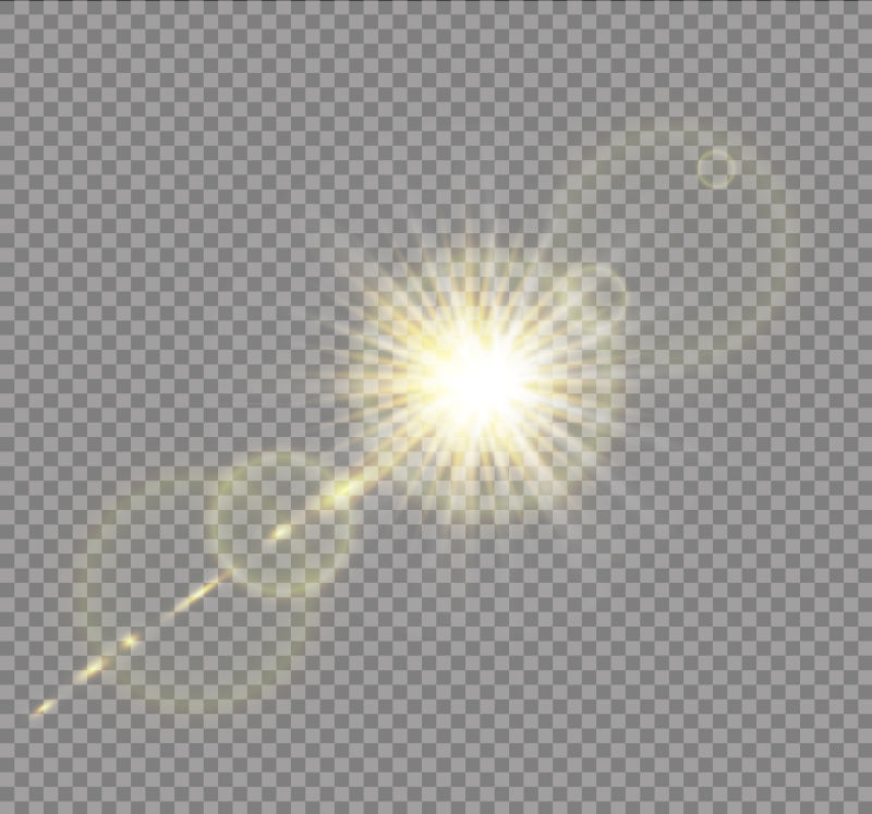 矢量透明特殊耀斑光效的插图