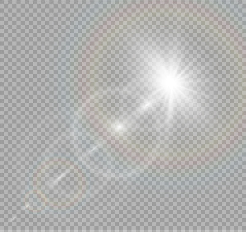 矢量抽象透明的阳光效果插图
