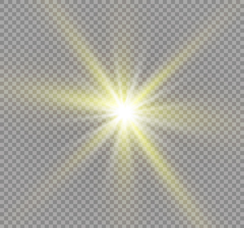 抽象黄色闪烁的灯光矢量插图