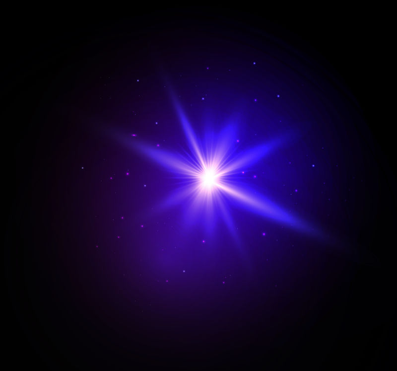 矢量紫色星体插图
