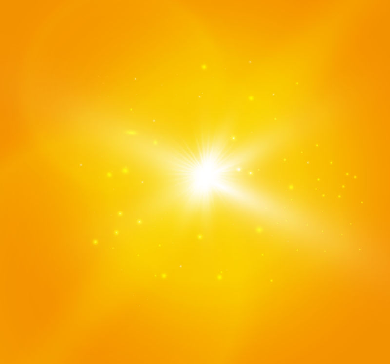矢量橙色星体粒子的插图 