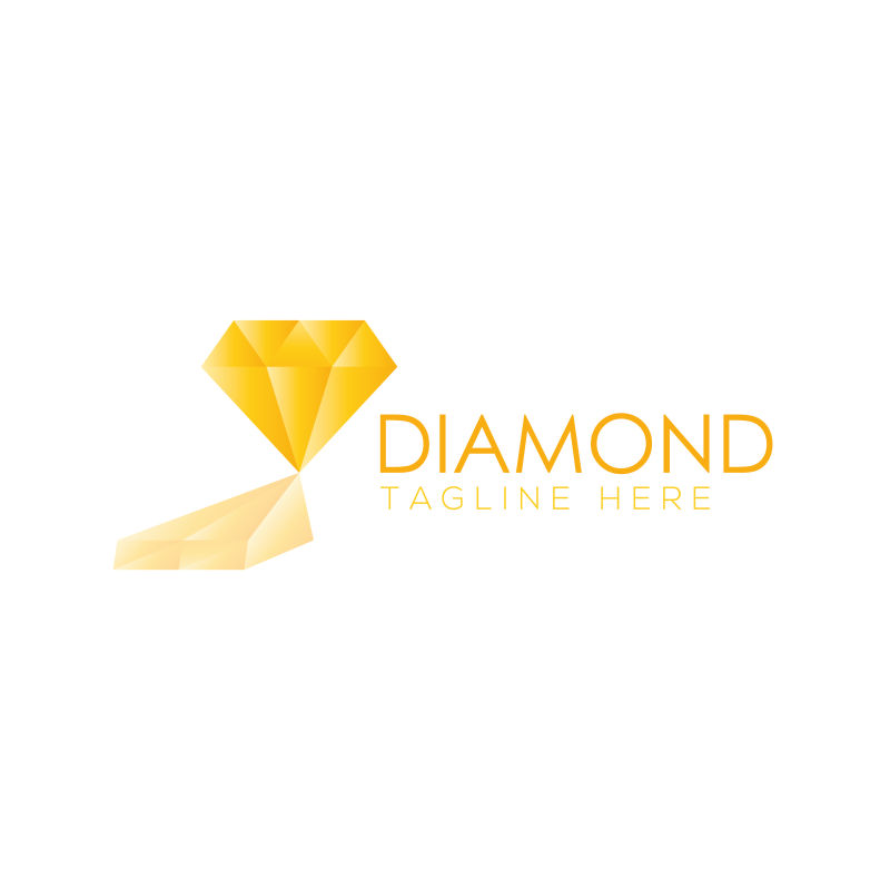 黄色的钻石标志矢量设计