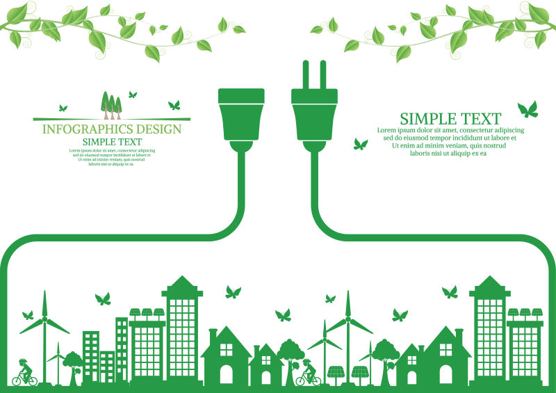 城市环境保护概念矢量插图
