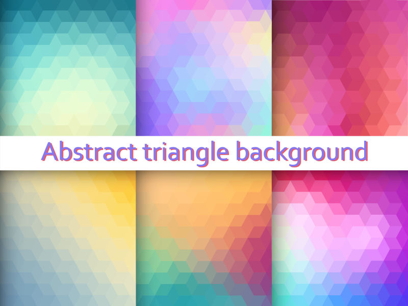 多彩抽象三角矢量背景设计