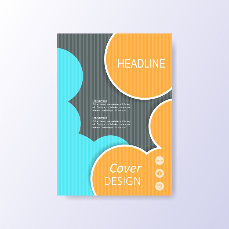 抽象图案的书本封面矢量设计