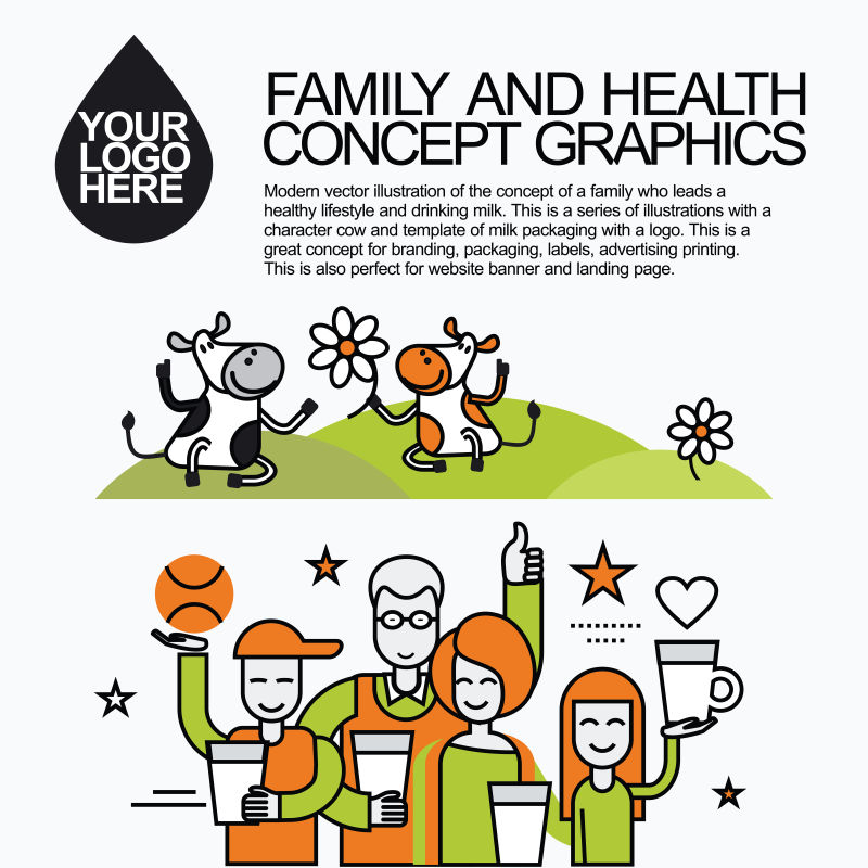 矢量的家庭健康信息图表