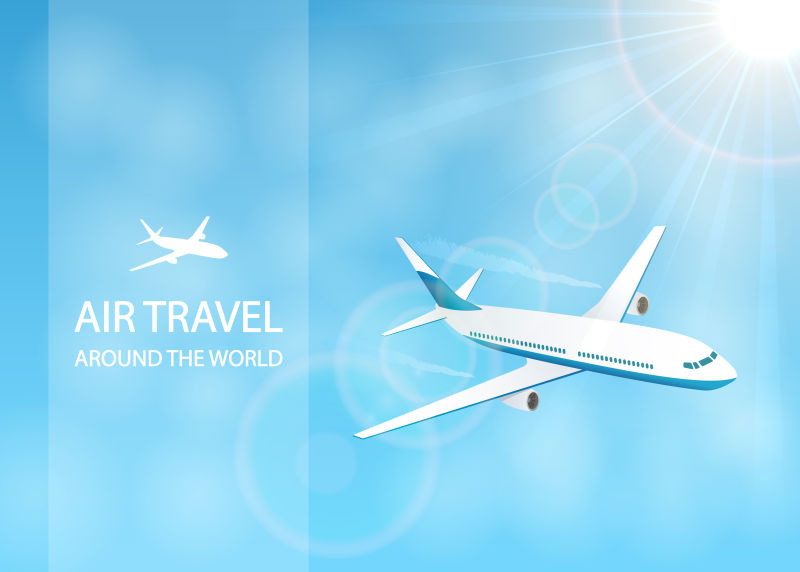 矢量飞机旅行概念的插图