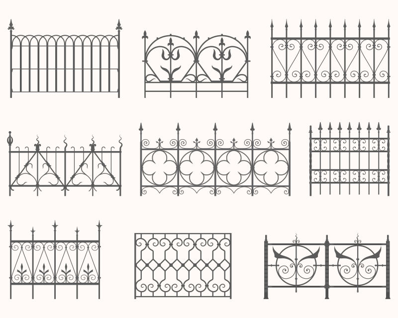 创意老式的矢量护栏设计