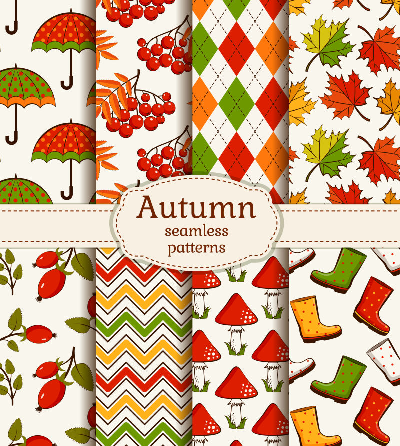 矢量的秋季主题插图设计