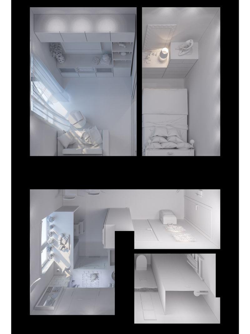三维现代公寓室内设计