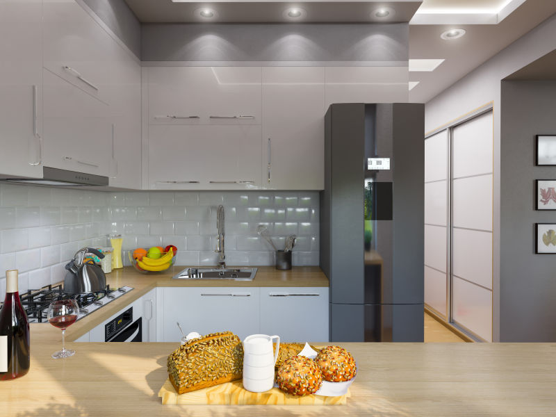 极简风格的厨房室内设计