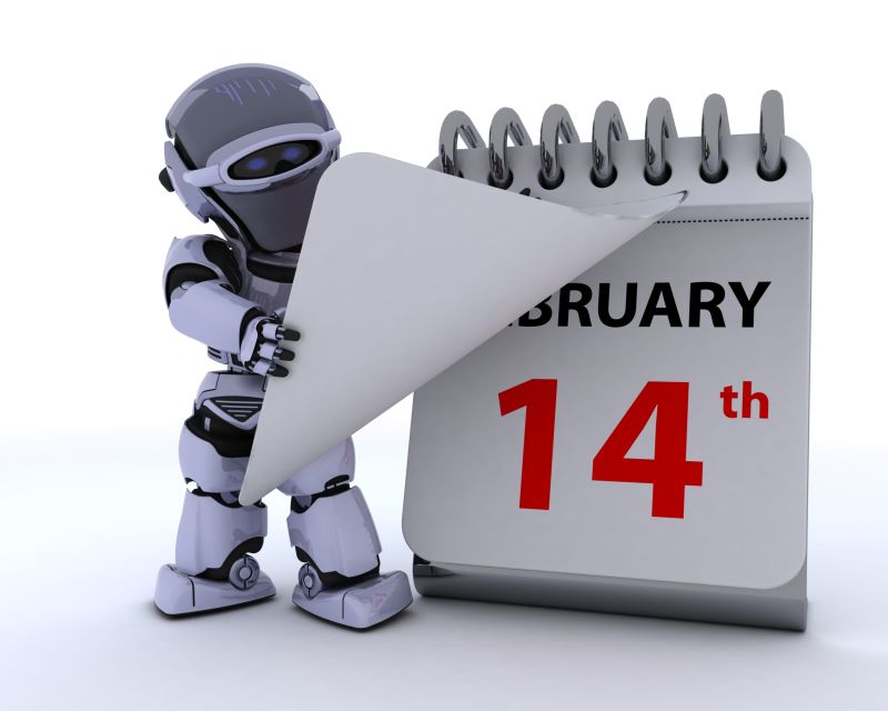 机器人和日历
