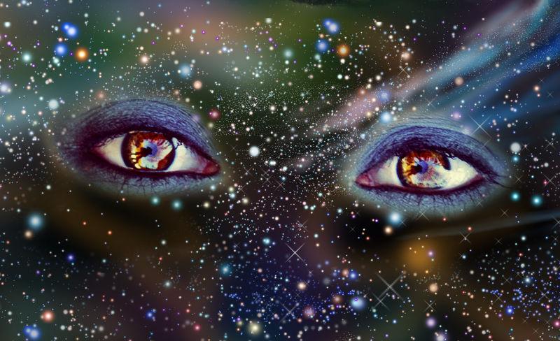 宇宙之眼预言与占卜概念