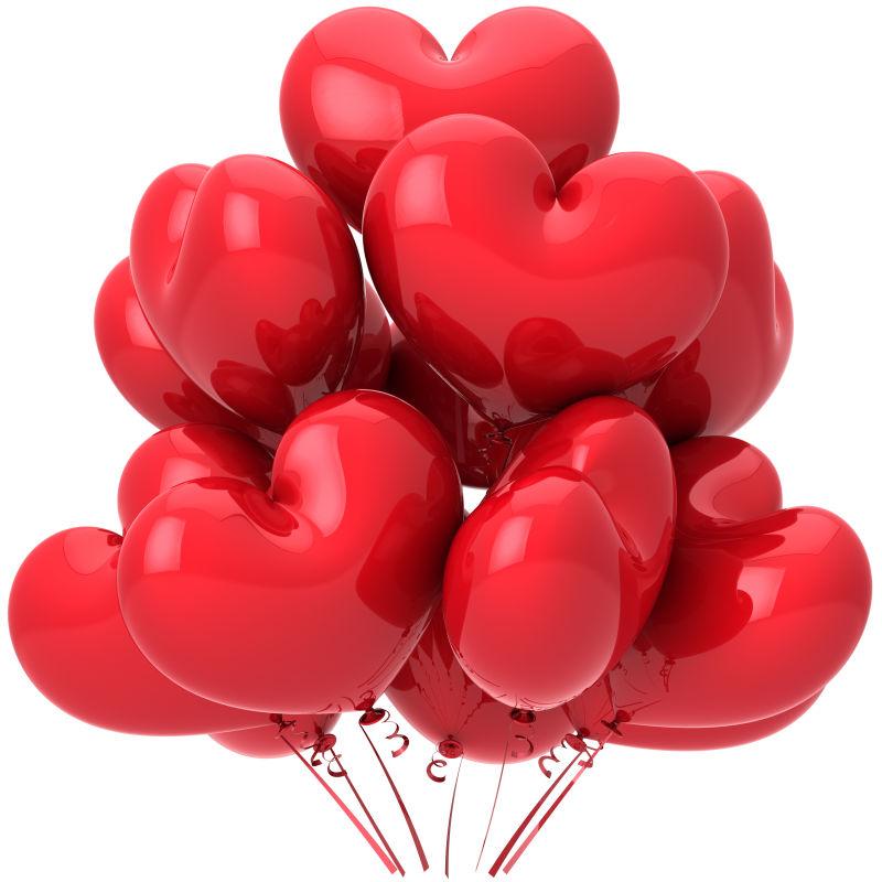 情人节装饰浪漫红色心型气球