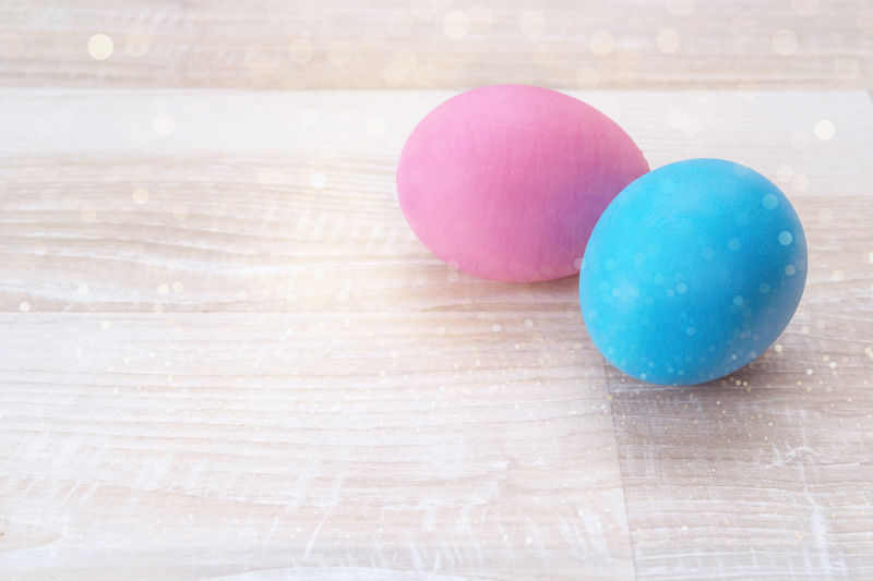 蓝色粉色复活节彩蛋