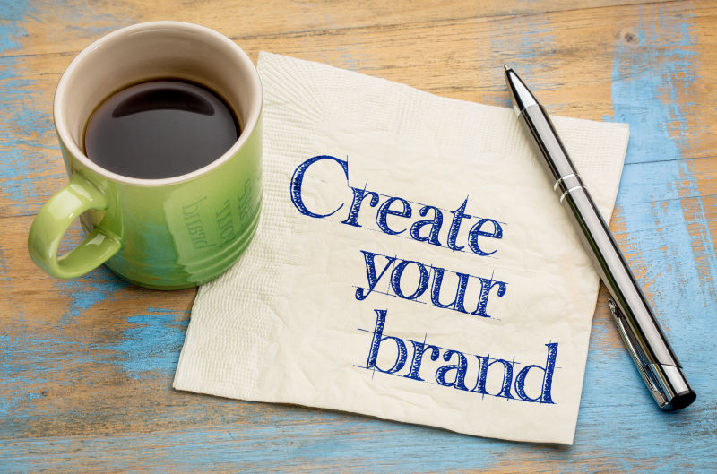 咖啡与创建品牌建议标签纸