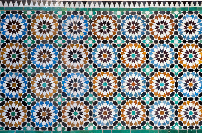 摩洛哥老式瓷砖装饰