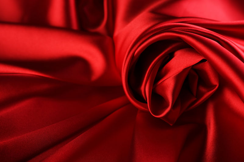 漂亮的红色丝绸