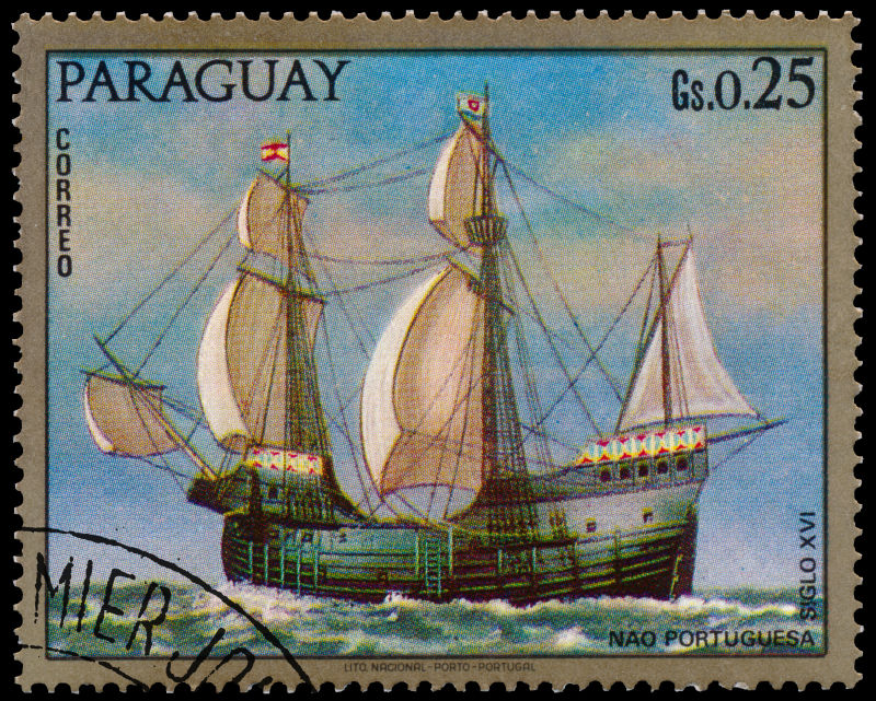 巴拉圭葡萄牙旧军舰邮票