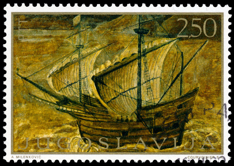 南斯拉夫船帆画邮票