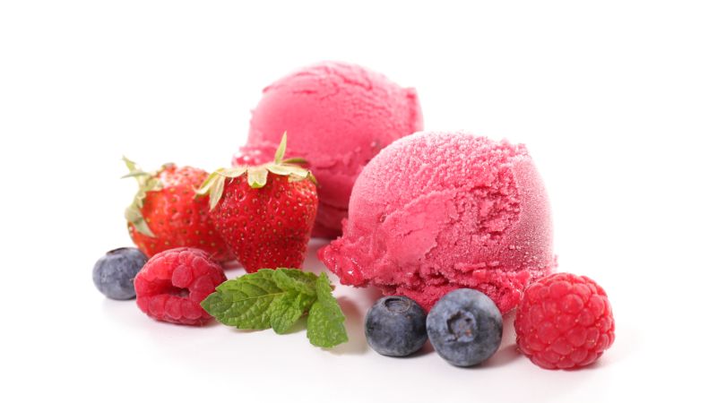 冰淇淋与水果