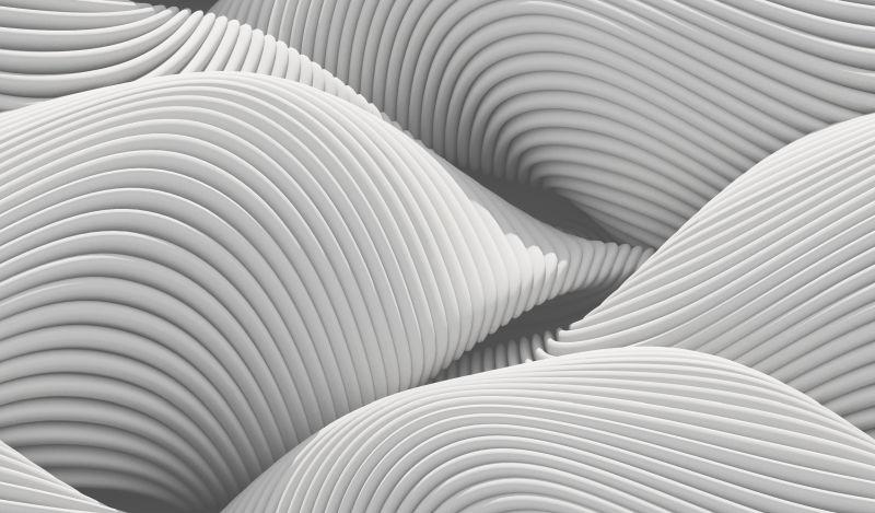 白色波浪形的立体抽象背景