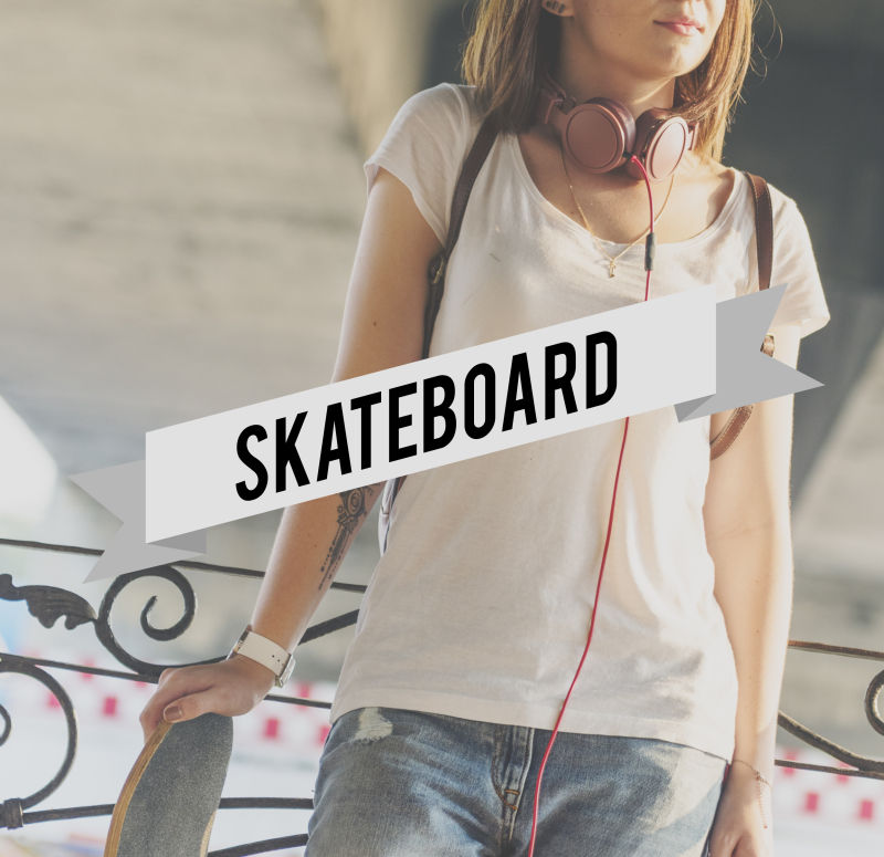 滑板滑冰少年街头风格概念
