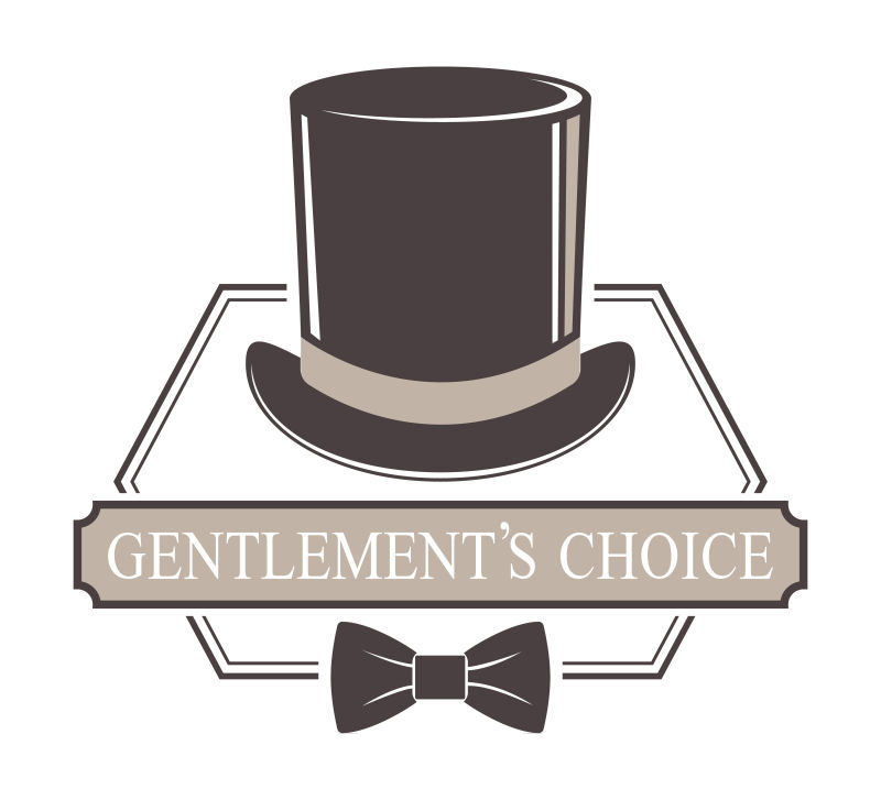 矢量绅士礼帽元素的图标设计