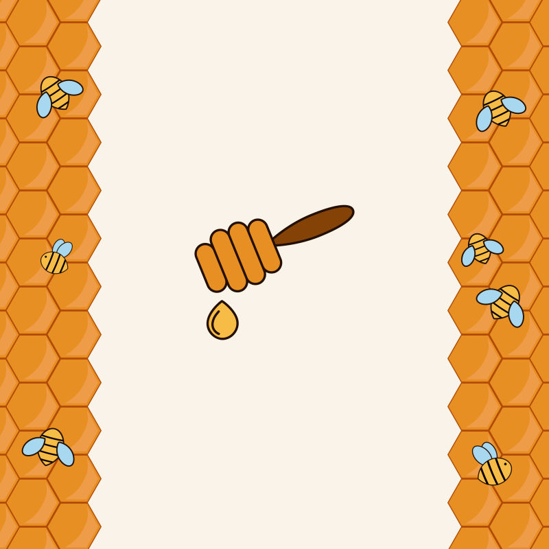 创意矢量蜂巢的平面插图